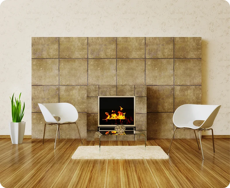 Cozy seating by the fireplace